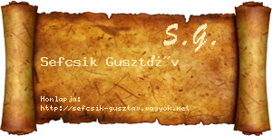 Sefcsik Gusztáv névjegykártya